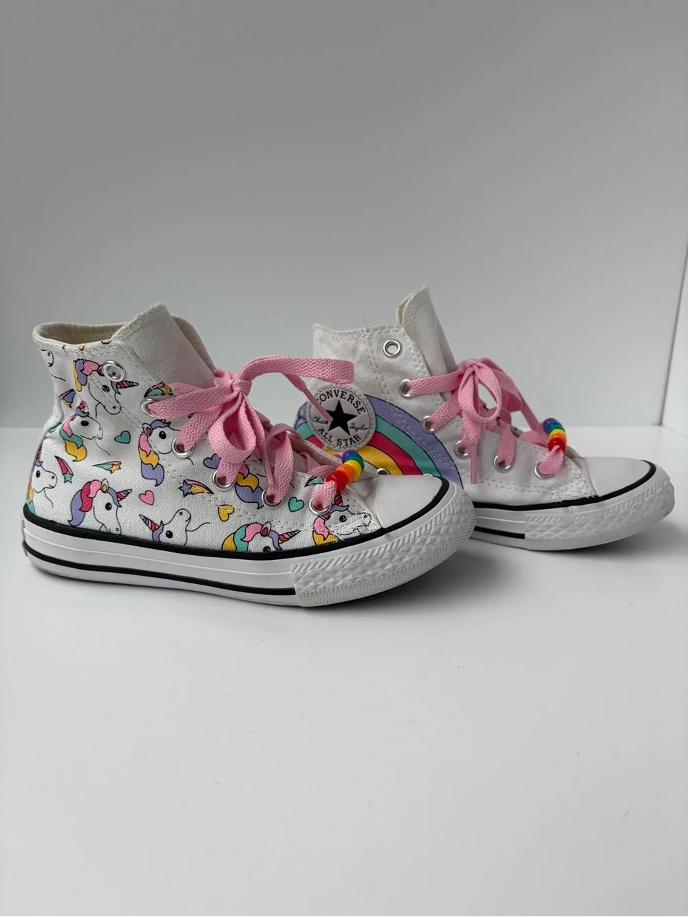Converse Chuck Taylor All Star Hi-Top Sneakers Unicorn Rainbow Junior 12